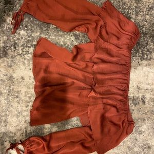 Burnt Orange Off the shoulder top